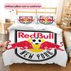 New York Red Bulls Pattern Bedding Home Decoration Birthday Gift (1 * duvet cover + 2 * pillowcase, without core)