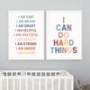 Аффирмации для детей Цитата Настенный декор Искусство для стен класса Плакаты Я добрый Умный Любимый Комната для домашнего обучения Холст Картина Принты