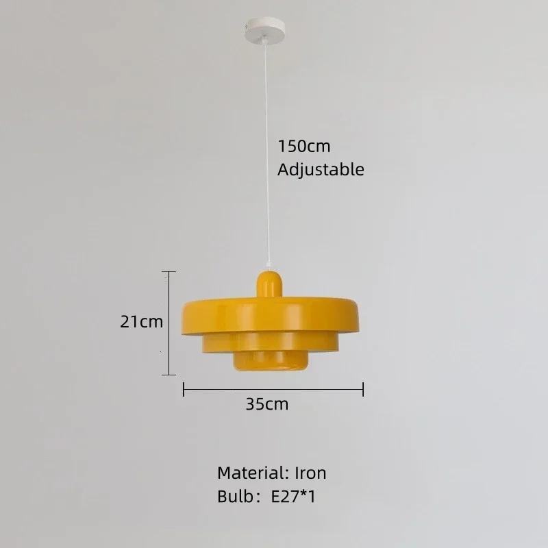 Минималистичная красочная металлическая подвесная люстра, светло-желтая, розовая, оранжевая, для столовой, бара, фойе, спальни, подвесной светильник, лампа с цоколем E27