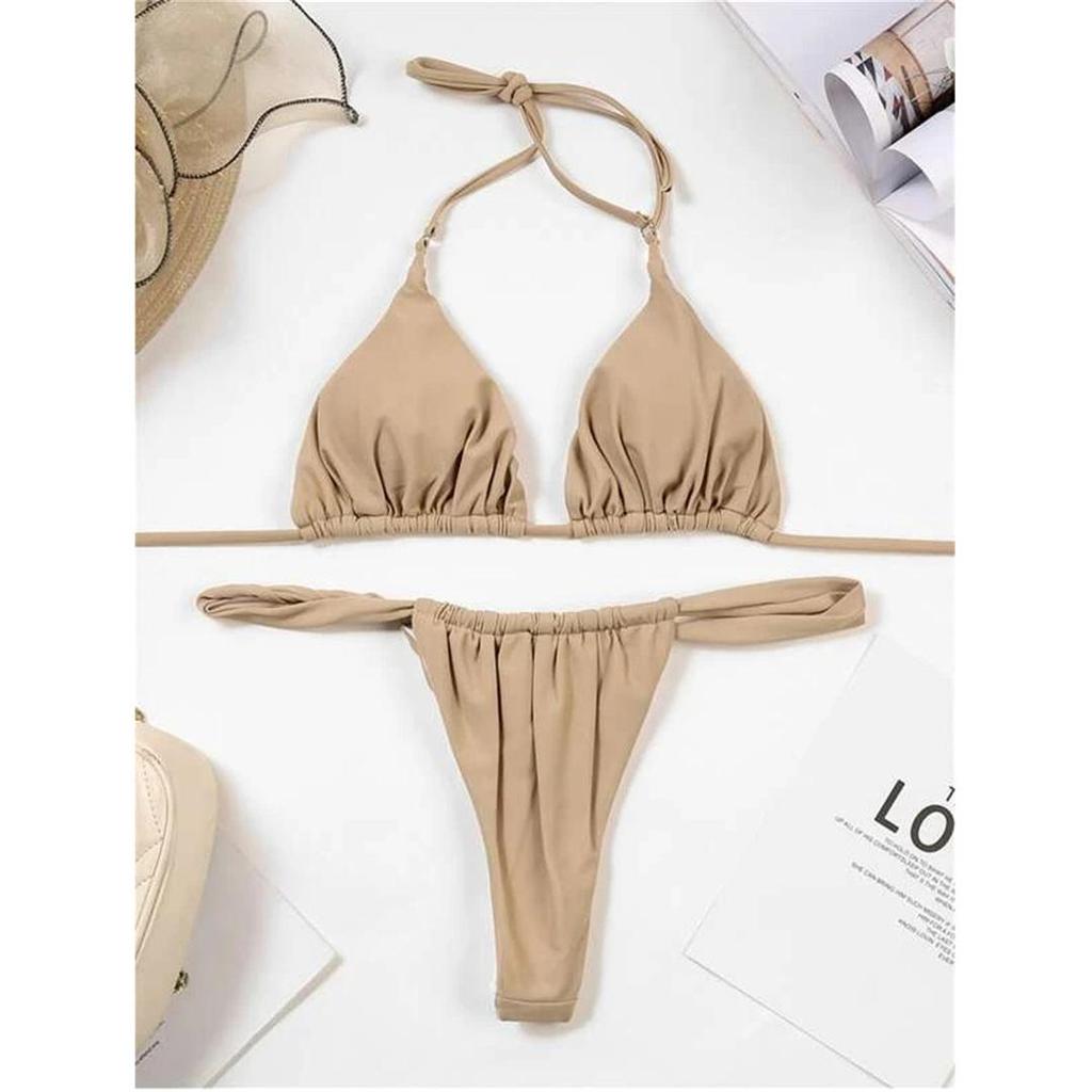Сексуальные морщинистые стринги с высоким вырезом, женские купальники, женский купальник, комплект из двух частей, купальный костюм, купальный костюм для женщин