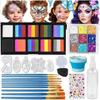 10Grids Colors Face Painting Body Paint Makeup Rainbow Water-based Colorful Painting Set Christmas Palette for Adults and Kids