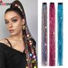 Clip In Hair Tinsel Silver Red Hair Tinsel Heat Resistant Fairy Hair Tinsel Clip In Glitter Hair Extensions For Women Girls
