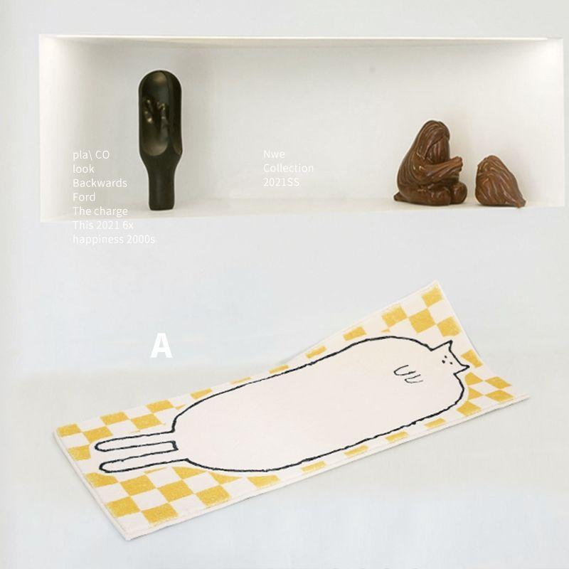 Ковер Прикроватный коврик Коврик для пола в спальне Коврик для ног в форме цветка ландыша Стиль напольного покрытия Длинная полоса Имитация кашемирового ковра