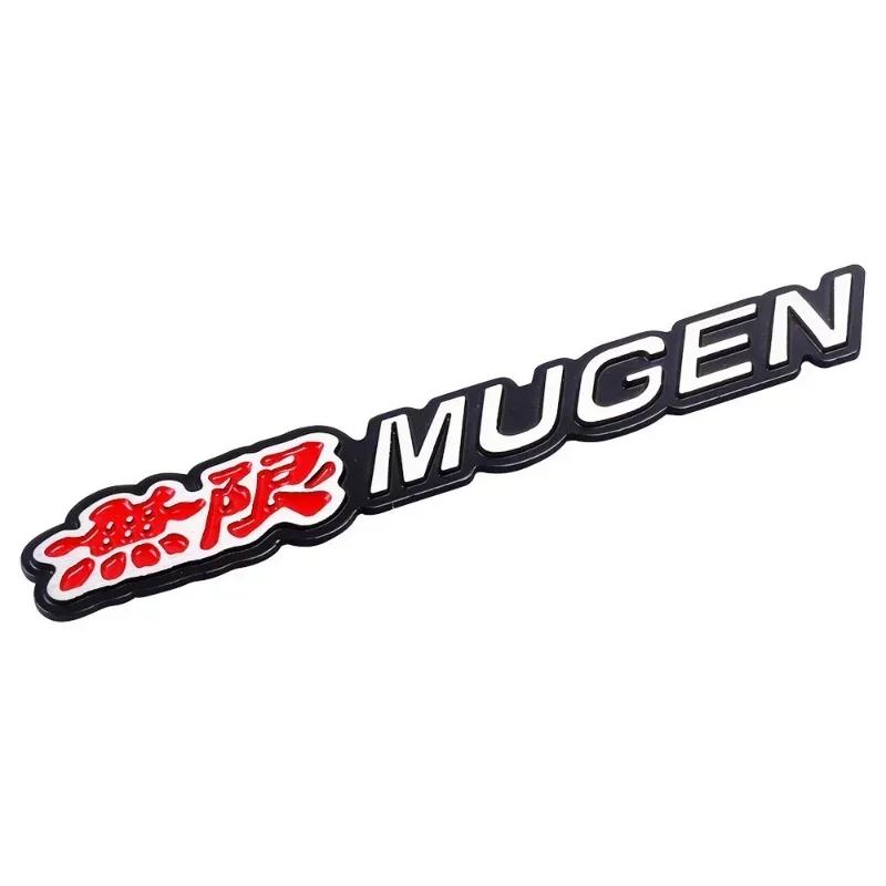 2PCS Metal Mugen Logo Car Rear Trunk Fender Emblem Badge Sticker Decals For Honda Civic Accord TypeR TypeS Fit Jazz Accessories