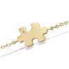 [R4241] - Gold Plated 'Puzzle Design' Bracelet - 11x8 Mm