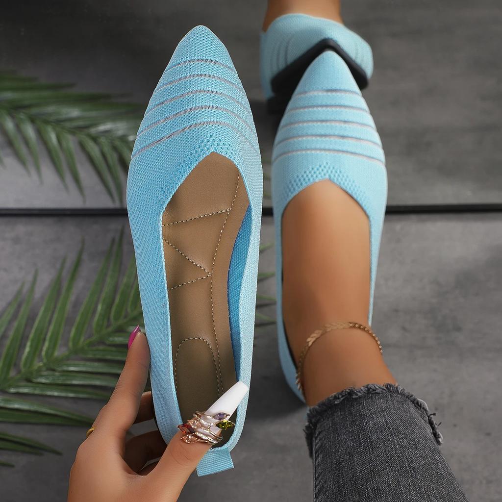 Fashion New Women's Shoes High Quality Pointed Toe Shallow Mouth Women's Flat Shoes Cloth Slip-on Flat Heel Women's Flat Shoes