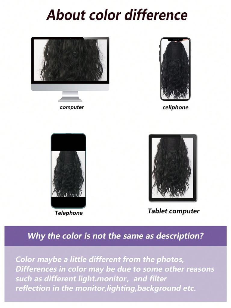 Ponytail Extension Synthetic Drawstring Ponytail For Women 14 Inch Short Wavy Fake Pony Tail Hair Piece For Daily Use