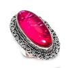 Pink Triplet Opal Handmade 925 Sterling Silver Jewelry Ring Size 7 g1J70