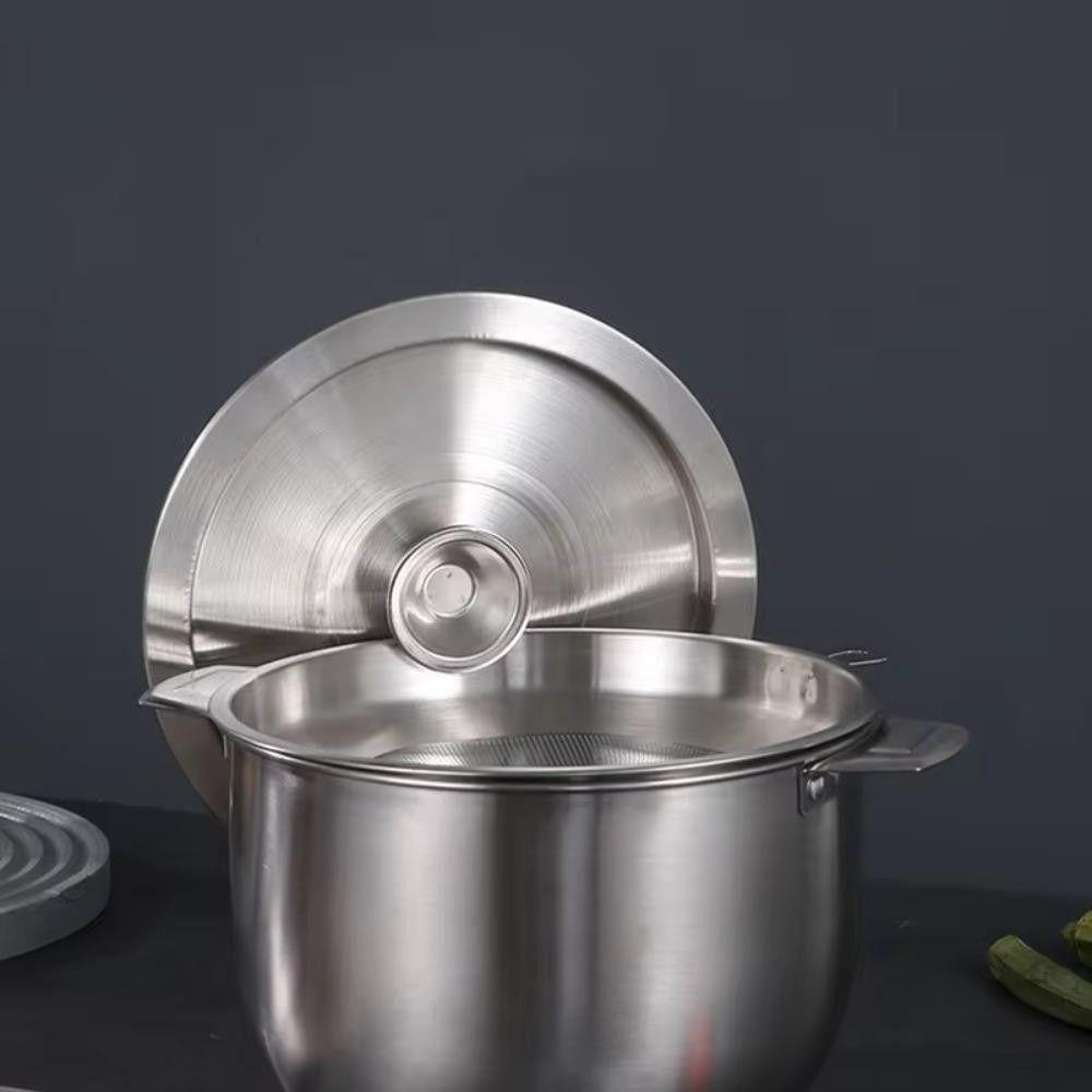 20-40cm Stainless Steel Pot Lids Universal Cookware Lid Reusable Frying Pan Metal Lid Bowl Cover Restaurant Kitchenware