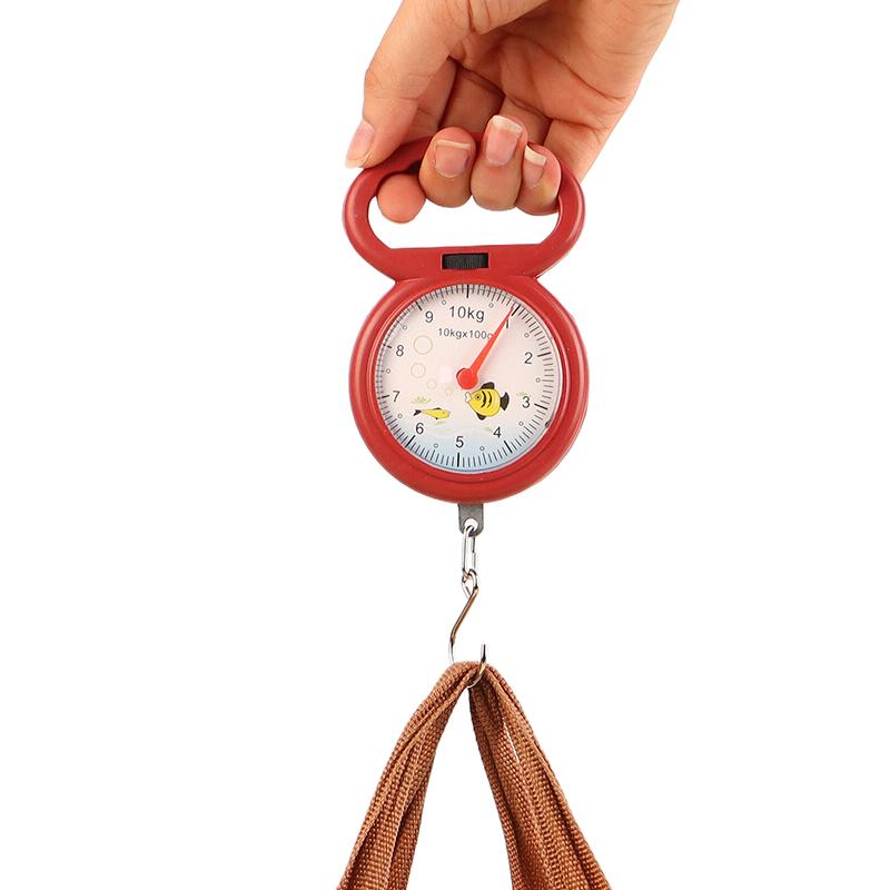 Portable Fish Scale 10Kg Hook Hanging Scales Mini Spring Scale For Fishing Shopping Travel Weighing Luggage Scales