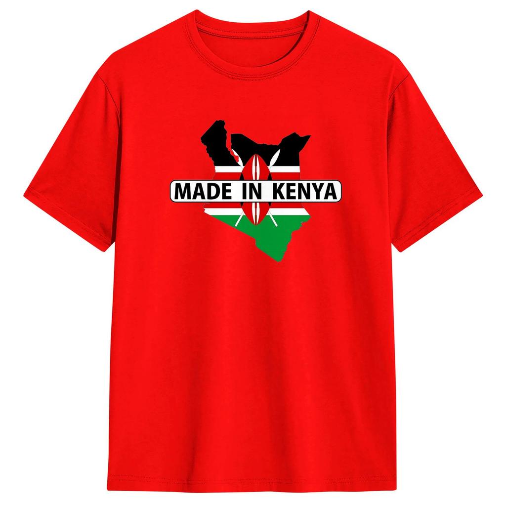 Made In Kenya T Shirt Hipster T Shirts Short Sleeves Streetwear Tops Summer Cotton Oversize Tees