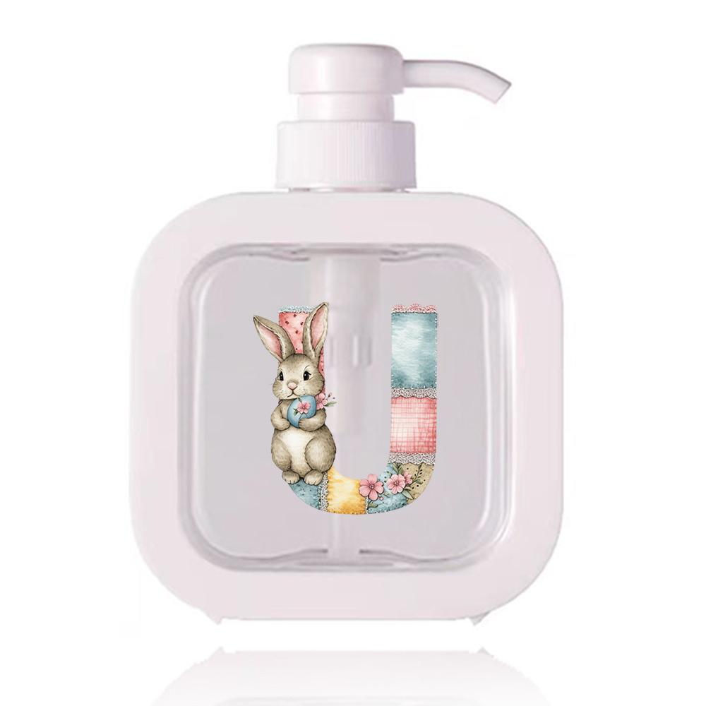500ml Refillable Lotion Pump Bottle Empty Plastic Dispenser Leakproof Portable for Body Lotion Hand Wash Shower Gel Office Gift