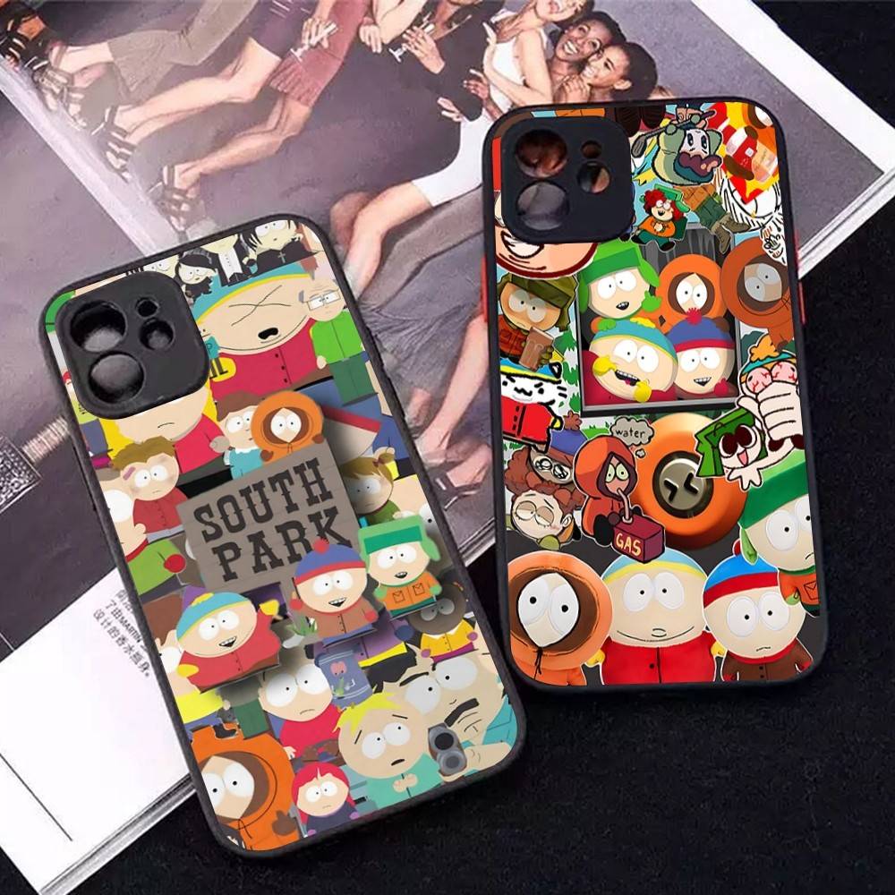 S-Южный Аном Паркс Чехол для телефона для IPhone 14 11 12 13 Mini Pro Max 8 7 Plus X XR XS MAX Прозрачная матовая крышка