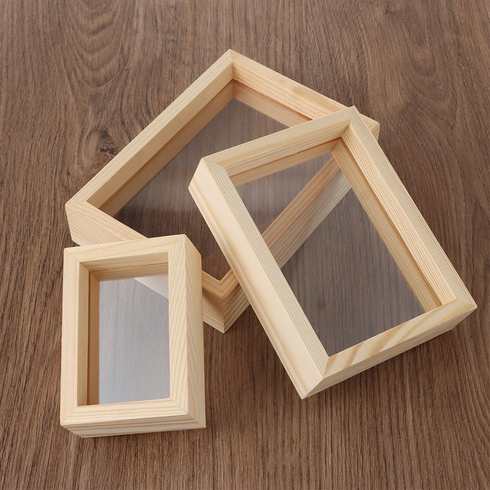 Mini Wedding Decor Art Photo Frame Vintage Wooden Picture Holder