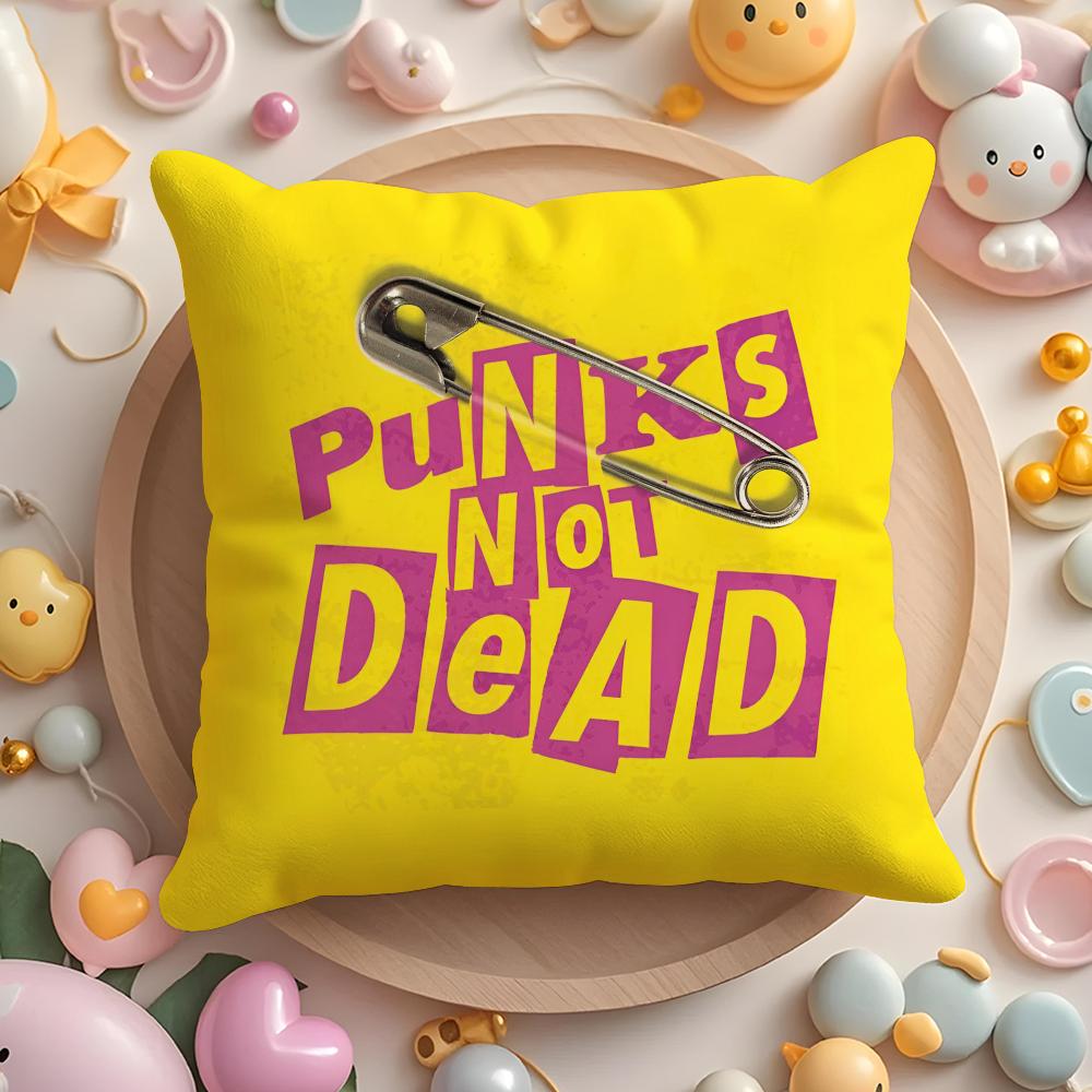 Подушка с принтом группы Панк-Рок S-Sex Pistols, короткий плюш, двусторонняя печать, для дома, машинная стирка в теплой воде, чехол на подушку