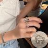 Высококачественное ретро геометрическое открытое кольцо на указательный палец