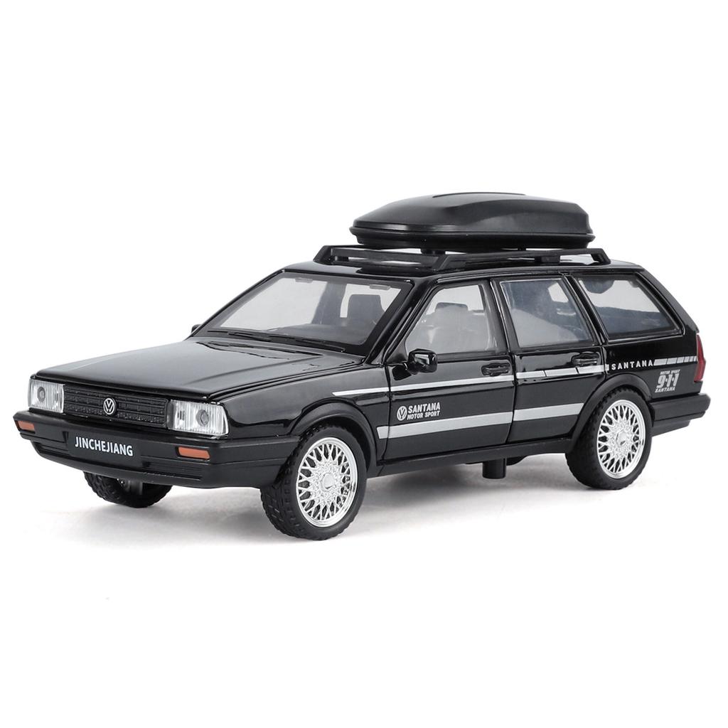1/32 VolksWagenwerk Santana Wagon Литой металлический модельный автомобиль Миниатюрная модель автомобиля Украшения Коллекция для мальчиков Дисплей Подарок для друзей