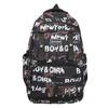Graffiti Trendy Letter Style Neutral Large Capacity Student Backpack For Teens