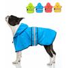 High Visibility Dog Hooded Raincoat Waterproof Pet Rain Jacket Dog Rain Cloak  Labrador Retriever