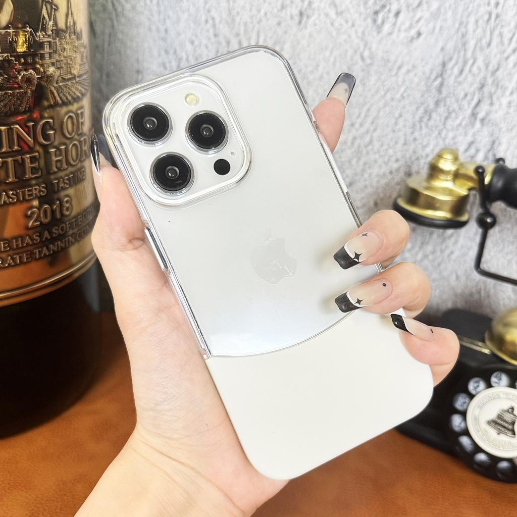 Прозрачный и не желтеющий, подходит для чехла для телефона iPhone15 с соединением, Apple 14 креативный два в одном полноразмерный противоударный чехол.