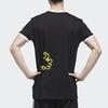 adidas Neo Donald Duck Cartoon Straight Fit Спортивная футболка с круглым вырезом Мужские топы Черный GJ5632