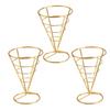 Ice Cream Cone Holders Stainless Steel French Fries Stands Food Cone Display Stand for Individual Waffle Pizza Charcuterie Kitchen Restaurant Party