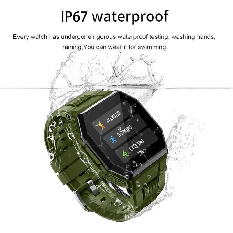 Full Touch Screen Smart Watch Sports Bluetooth Call Watch Blood Pressure Monitor Message Reminder Business Smartwatch Men