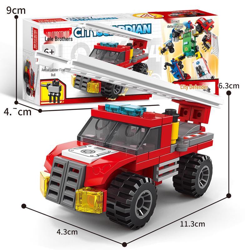 Совместимая Инженерная Модель Пожарного Робота-Машины - Образовательная Сборная Игрушка с Конструктором