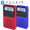 Bluetooth FM Radio with TF Card Slot Voice Recorder Flashlight LED Light Earphone Jack Rechargeable Battery