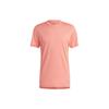 Run It Letter Logo Print Crew Neck T-Shirt Men Tops Pink IC7646