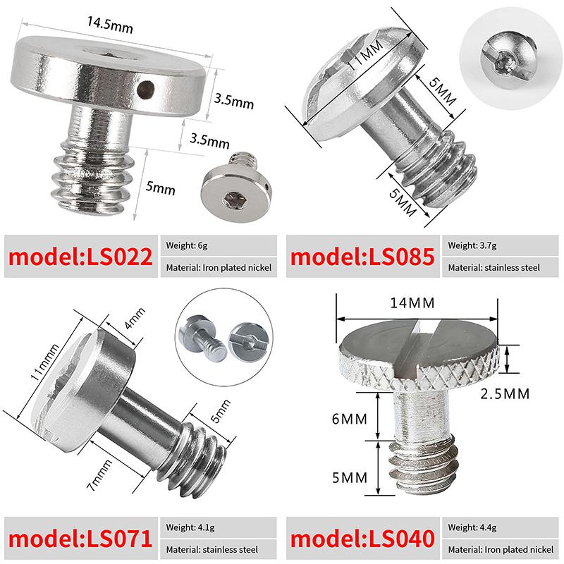 Высококачественный набор винтов для камеры 1/4 дюйма, винт для быстросъемной площадки, аксессуары для зеркальной камеры, адаптер для крепления на штатив для зеркальной камеры, штатив
