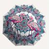 1pc Two Flamingos Automatic Opening and Closing Umbrella, Lightweight 3-Fold, With Cute Cartoon Characters, Suitable for Home, Outdoor and Daily