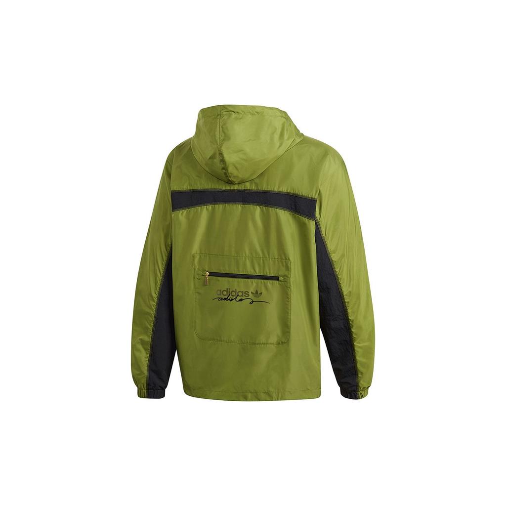 adidas Originals Trefoil RYV PKT WB Повседневная куртка с капюшоном Мужские куртки Оливково-зеленый GJ6741