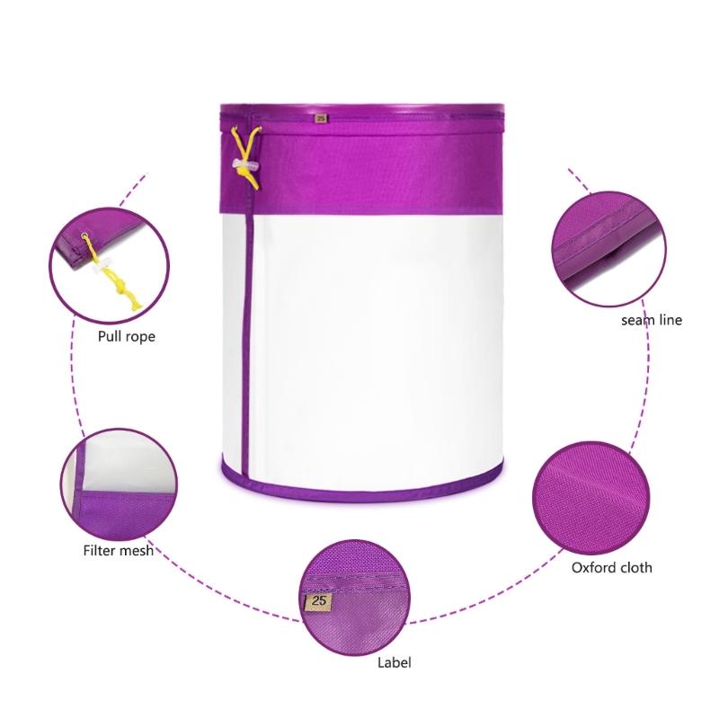 Multiple Purpose 5 Gallon Filter Bags Hydroponic Filter Meshing Bags Upgrades for Brewing Cooking & Liquid Separation Tasks