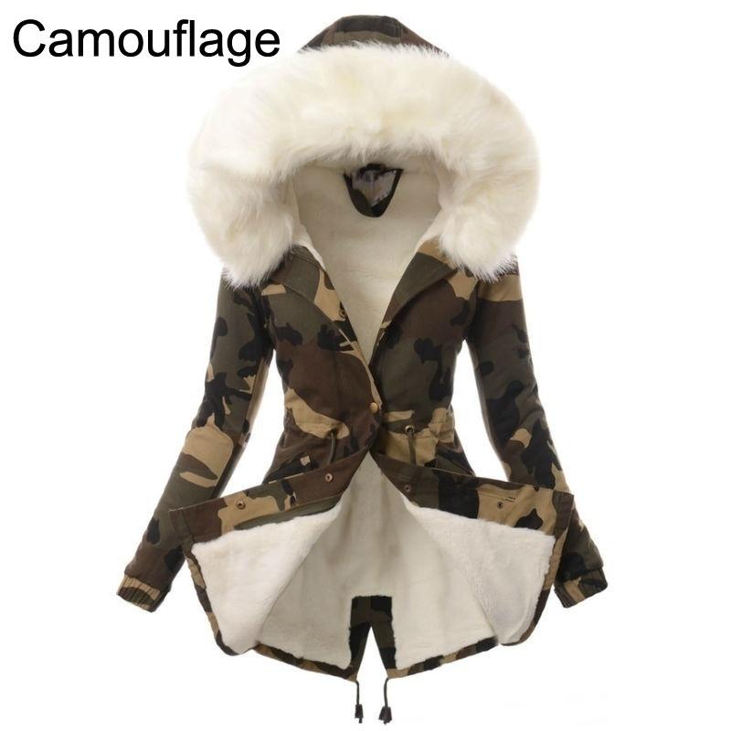 Женское модное длинное пальто с капюшоном из искусственного меха, зимнее теплое флисовое утепленное пальто-парка, верхняя одежда больших размеров