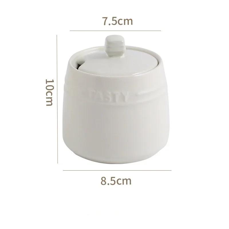 Керамическая банка для специй с градиентом, банка для приправы, бутылка для приправы с крышкой, ложка для кухонной столешницы, банки для специй и сахара