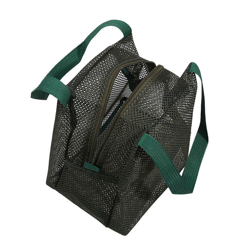 Zip Mesh Beach Swimming Tote Travel Toiletry Storage Bag Bathing Wash Handbag