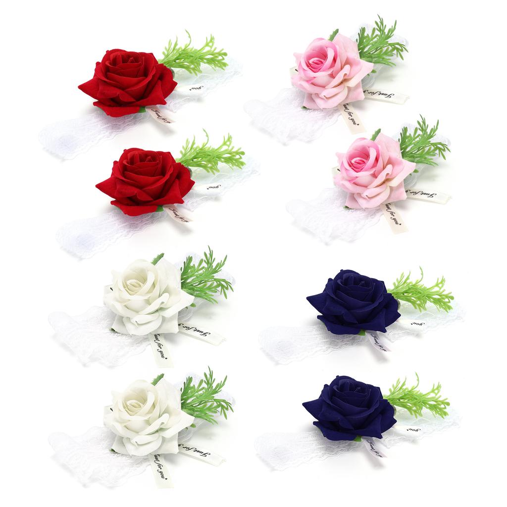 2 шт. шелковый цветок на запястье невесты свадебный корсаж свадебная церемония украшения поставка