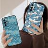 Мультяшная синяя акула для Samsung A03 Core A 04 05 06 12 14 15 16 22 23 Galaxy A25 26 4G 34 35 52 53 56 71 73 90 5G мягкий чехол для телефона