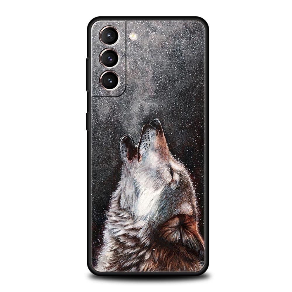 Чехол с изображением животного волка для Samsung Galaxy S22 Ultra S20 S21 FE 5G S10 S9 Plus S10E S8 Note 10 Lite 20, мягкий силиконовый черный чехол