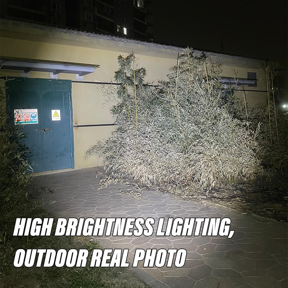 Сверхъяркий светодиодный фонарик, мощный поисковый фонарь, перезаряжаемый переносной фонарь, уличный фонарь для кемпинга с солнечной панелью для зарядки