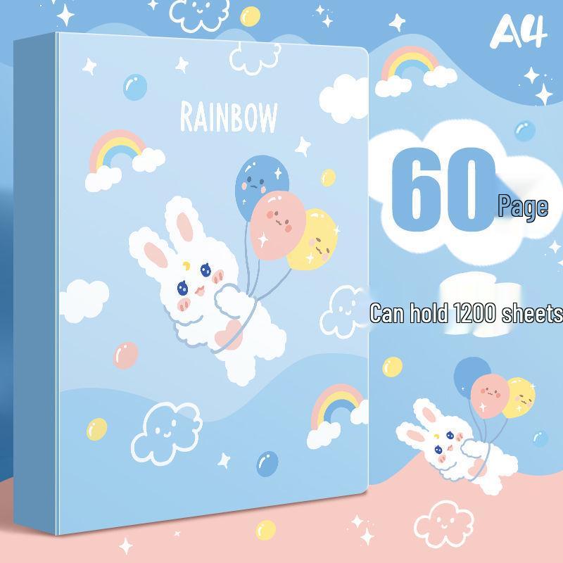 Папка для документов для студентов и офисов на 80 страниц с изображением испанского кролика A4