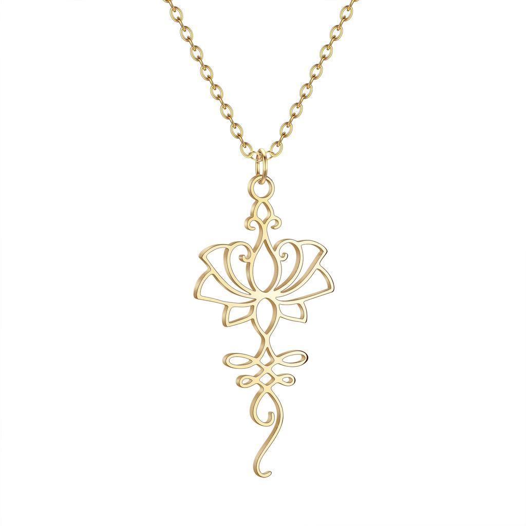 Мужское и женское ожерелье с подвеской в виде Будды и лотоса, богемная модная эстетика, подарочные украшения.