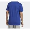 Adidas Спортивная футболка с коротким рукавом и буквенным принтом, мужские топы, синяя DV3052