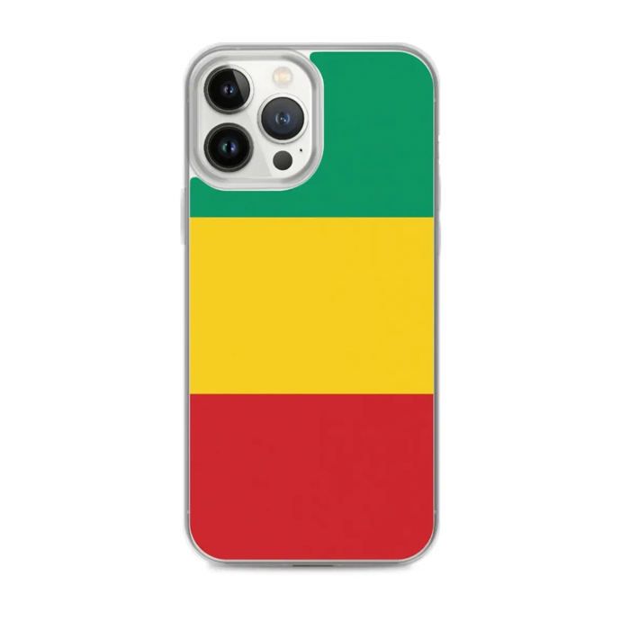 Coque iPhone - Drapeau Guinée - iPhone 13 Pro Max - Souple - Multicolore - TPU Transparent