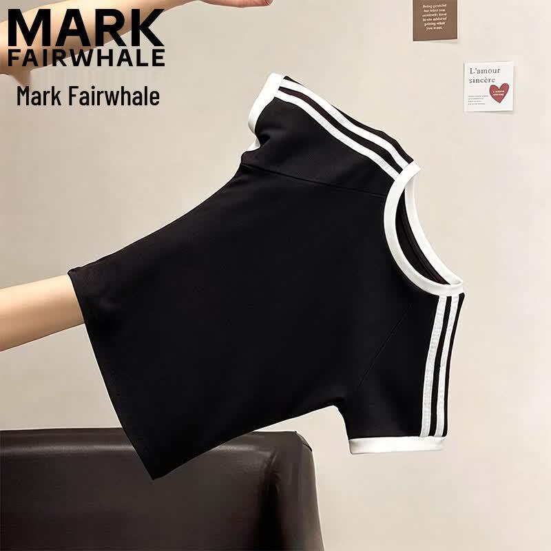 Mark Fairwhale Женская полосатая футболка с коротким рукавом