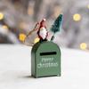 Retro Red Mailbox Hanging Ornament Iron Christmas Tree Pendant  For Xmas Tree