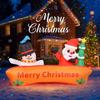 5.9FT Christmas Inflatable Toys Xmas Yard Decor Santa Snowman Decoration Christmas Lawn Home Party Supplies Gift with LED Lights