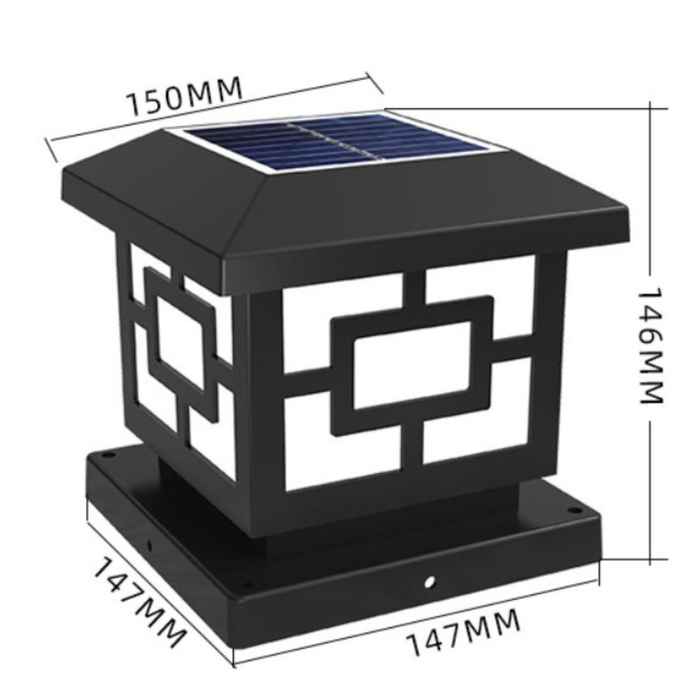 Waterproof LED Solar Pillar Light Garden Sunlight Outdoor Exterior Lights for Outdoor Fence