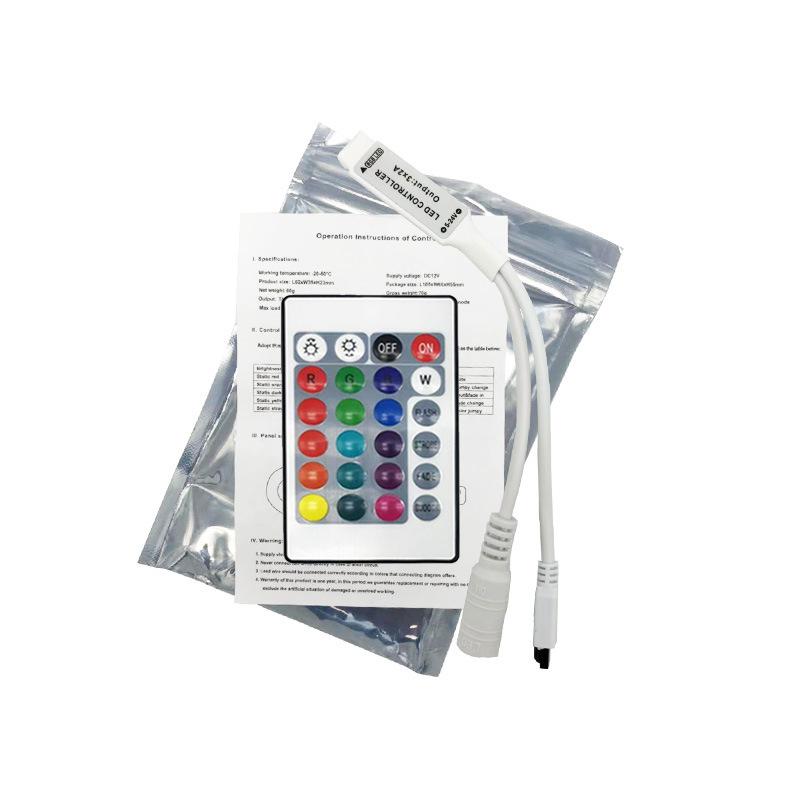 Двухлинейный мини-контроллер постоянного тока с 24 клавишами RGB-светодиодной инфракрасной подсветкой